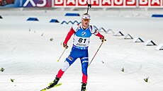 Tomá� Mikyska na trati sprintu v Kontiolahti