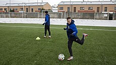 Nová posila Jan Sýkora na tréninku Olomouce.