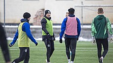 První trénink olomouckých fotbalist� po zahájení zimní p�ípravy.