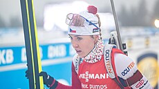 Tereza Voborníková b�hem sprintu v Oberhofu.