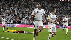 Jude Bellingham slaví rozhodující branku proti Mallorce.