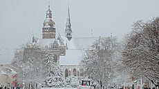 Ko�ice zasypal pr�myslový sníh. (2. ledna 2025)