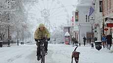 Ko�ice zasypal pr�myslový sníh. (2. ledna 2025)