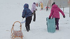 Ko�ice zasypal pr�myslový sníh. (2. ledna 2025)