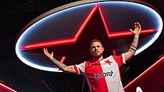 Reprezentaní útoník Vasil Kuej, posila Slavie z Mladé Boleslavi.