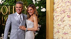 Robbie Williams a jeho man�elka Ayda Field (Zlaté glóby, Beverly Hills, 5....