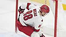 Martin Ne�as z Carolina Hurricanes skóruje.