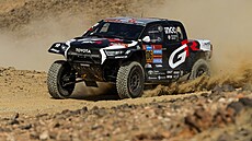 Giniel de Villiers a Dirk von Zitzewitz na trase prologu Rallye Dakar