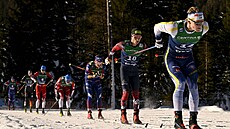 Pole závodník� na Tour de Ski vede �védský ly�a� Edvin Anger.