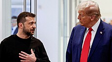 Ukrajinský prezident Volodymyr Zelenskyj s nadcházejícím americkým prezidentem...