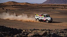 Tovární kamion MM Technology, Bohou, se na pelomu roku poprvé vydal do terénu...