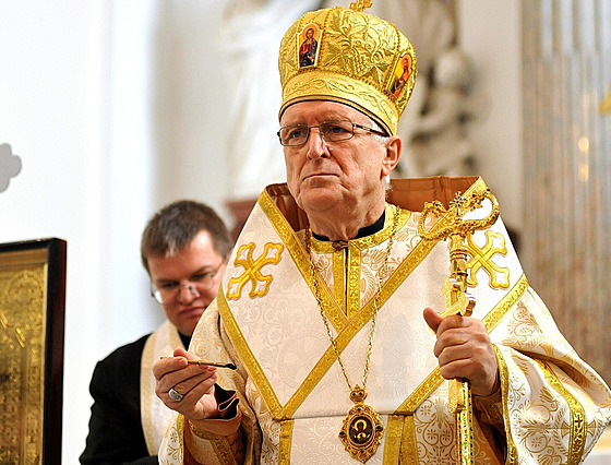 Apo�tolský exarcha �eckokatolické církve a biskup Ladislav Hu�ko (5. �íjna 2014)