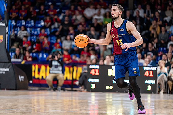 Tomá� Satoranský z Barcelony v utkání ACB Ligy.