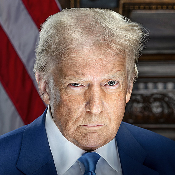 Portrét Donalda Trumpa pro jeho druhé funk�ní období v pozici prezidenta...