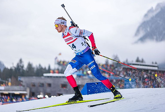 Vít�zslav Hornig b�hem vytrvalostního závodu v Ruhpoldingu