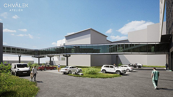 Na ja�e 2026 by m�ly být nadzemním koridorem propojeny t�i pavilony Pardubické...