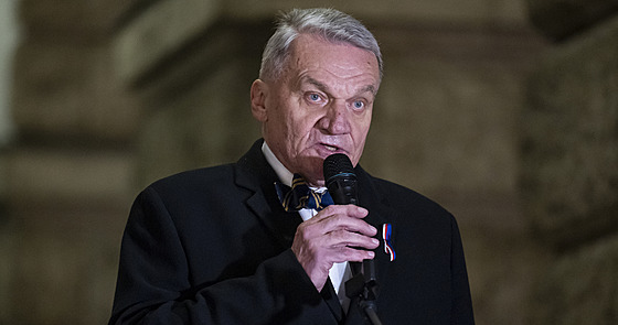 Praský primátor Bohuslav Svoboda na pietním aktu k uctní památky Jana Palacha...