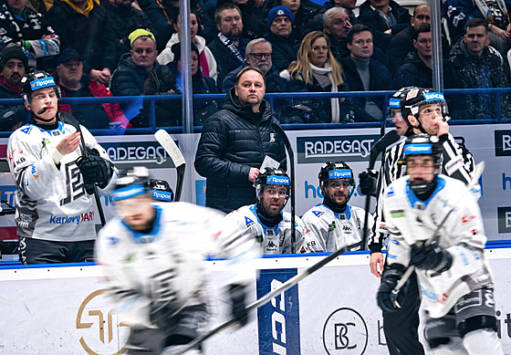 Kladno, 10. 1. 2025. Rytí�i Kladno - Energie Karlovy Vary. Hostující trenér...