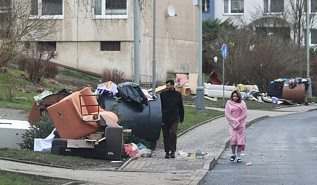 Sídlit Mojí v Ústí nad Labem. (leden 2025)