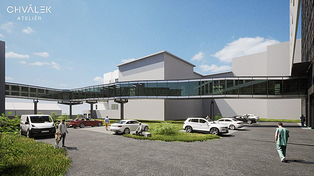 Na jae 2026 by mly být nadzemním koridorem propojeny ti pavilony Pardubické...