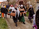Popicemi na ji�n�m p�edm�st� Znojma pro�la Hot��sk� koleda. Sou��st� proces�...