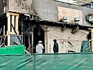V mostecké restauraci U Kojota probíhá odklízení následk tragického poáru....