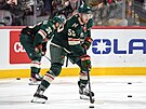 eský obránce David Jiíek (55) z Minnesoty