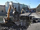 V centru Opavy za�ala demolice mostu, kter� byl po�kozen p�i z��ijov�ch...