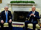 Biden a Netanjahu b�hem spole�ného jednání (25.  �ervence 2024)