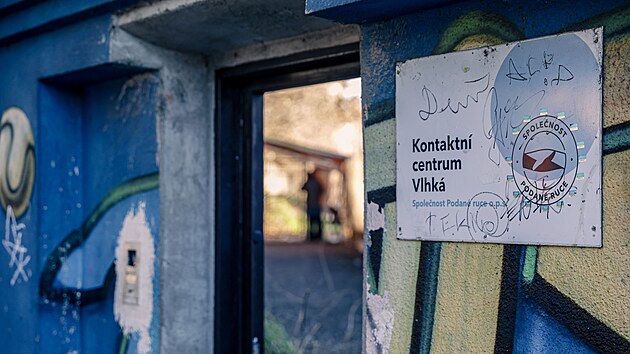 Vstup do zzem pro bezdomovce v Brn, kter provozuje spolenost Podan ruce.