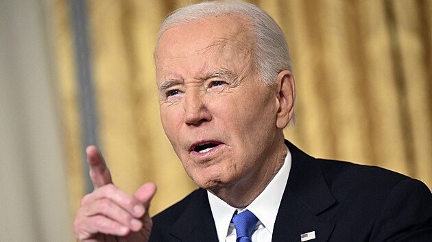 Joe Biden p�ednesl z�v�re�n� projev v roli prezidenta. (15. ledna 2025)