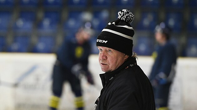 �st� nad Labem, 16. 1.2025, tr�nink druholigov�ch hokejist� Slovanu �st� nad...