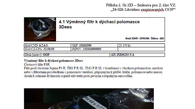 V�m�nn� filtr k d�chac� polomasce ur�en� k likvidaci.