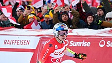 �výcarský ly�a� Marco Odermatt po�tvrté za sebou ovládl ob�í slalom v...
