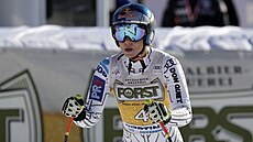 Ester Ledecká v cíli sjezdu v Cortin� d�Ampezzo.