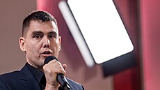Michal Klusáek (SNS) na tiskové konferenci uskupení Stailo! k podpisu...