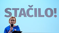 Tisková konference uskupení Stačilo! k podpisu memoranda o spolupráci ve...