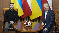 Polský premiér Donald Tusk se ve Var�av� setkal s ukrajinským prezidentem...