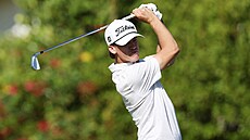 Golfista Petr Hrubý b�hem druhého kola na Bahamách.