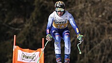 Federica Brignoneová b�hem tréninku na sjezd.