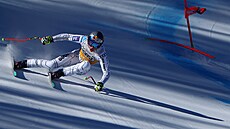 Ester Ledecká b�hem druhého tréninku v Cortin� d�Ampezzo.