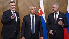 P�edseda Slovenské národní strany (SNS) Andrej Danko, p�edseda ruské Státní...