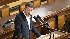 Předseda SPD Tomio Okamura při jednání o návrhu na zvýšení platů politiků (15....