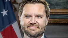 Portrét JD Vance, který bude v Bílém dom� po boku prezidenta Donalda Trumpa po...