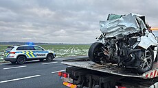 K�i�ovatka nedaleko Pod�brad, kde dochází k �astým dopravním nehodám. (15. ledna 2025)