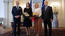 �eský premiér Petr Fiala s man�elkou Janou Fialovou na spole�ném ob�d� s...