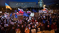 Slováci demonstrovali na podporu proevropského sm��ování zem�. (10. ledna 2025)