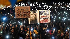 Slováci demonstrovali na podporu proevropského smování zem. (10. ledna 2025)