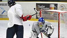 Ústí nad Labem, 16. 1.2025, trénink druholigových hokejist� Slovanu Ústí nad...
