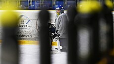 Ústí nad Labem, 16. 1.2025, trénink druholigových hokejist� Slovanu Ústí nad...